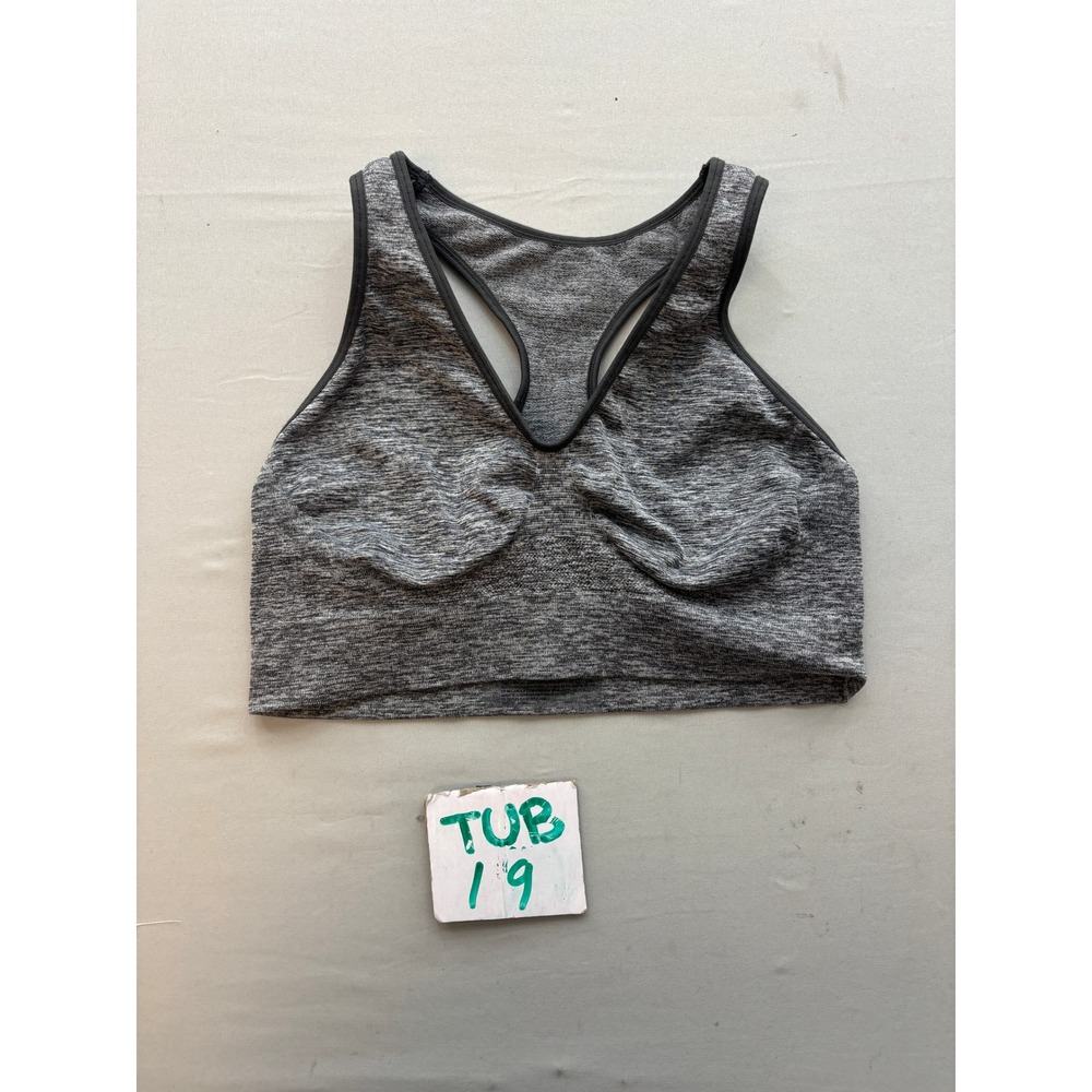 Old Navy Active Womens 2XL Gray Heathered Seamless Racerback Sports Bra